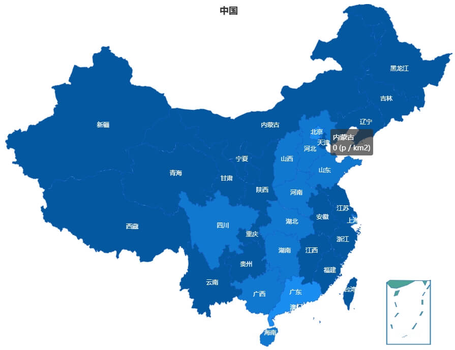 echarts.js+china.js实现中国地图各省数据