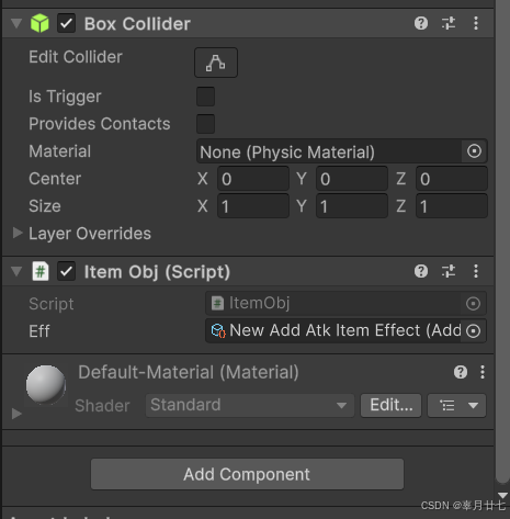 Unity中ScriptableObject的使用