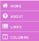 粉色带小图标侧边弹出的jQuery+CSS3菜单代码