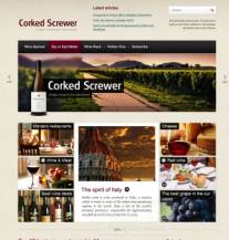 欧美葡萄酒企业网站PSD模板