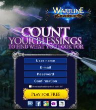 Wartune 游戏网站首页模板PSD分层