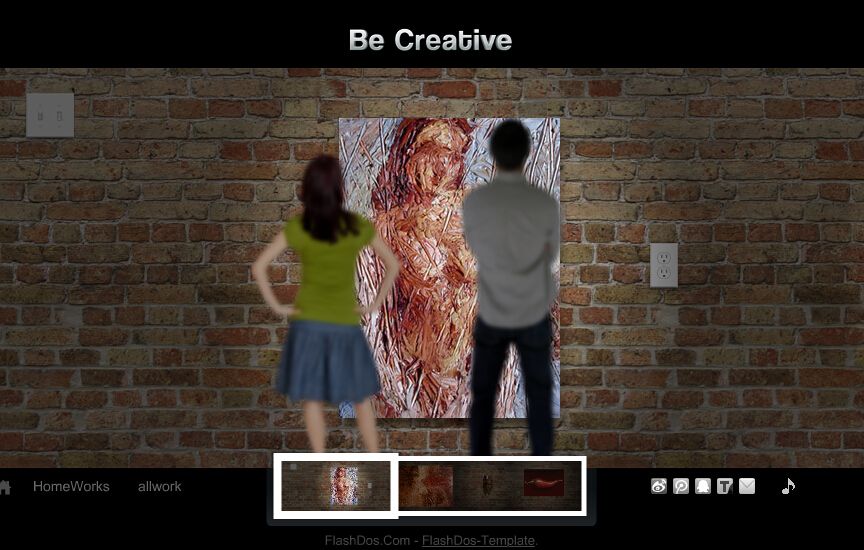 艺术摄影展示flash网站模板首页
