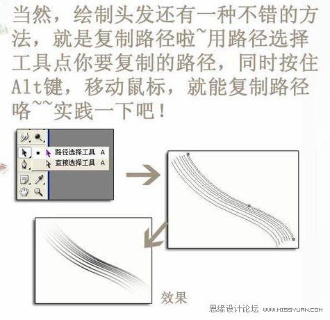 PS绘制头发丝教程