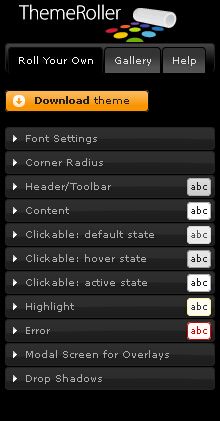 jQuery mobile主题在线编辑器