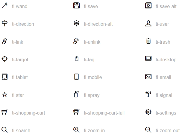 Themify字体图标下载