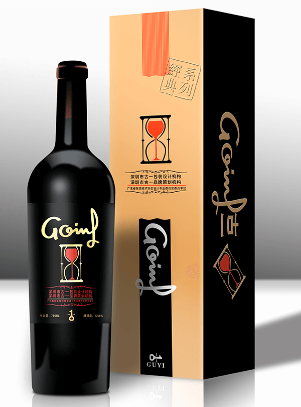 红酒酒瓶PSD素材和红酒包装盒PSD素材