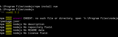 npm WARN enoent ENOENT: no such file or directory, open 'h:\