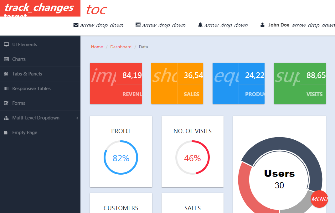 响应式网站后台html模板