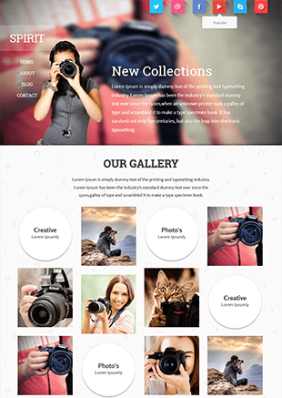 SPIRIT响应式摄影网站HTML5模板