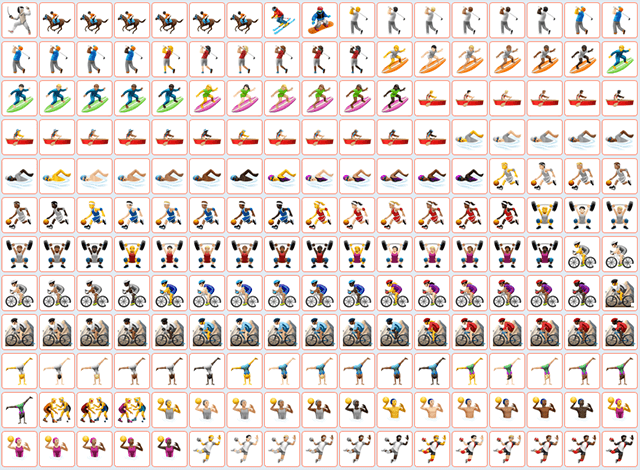 68个与运动有关的PNG格式emoji图标