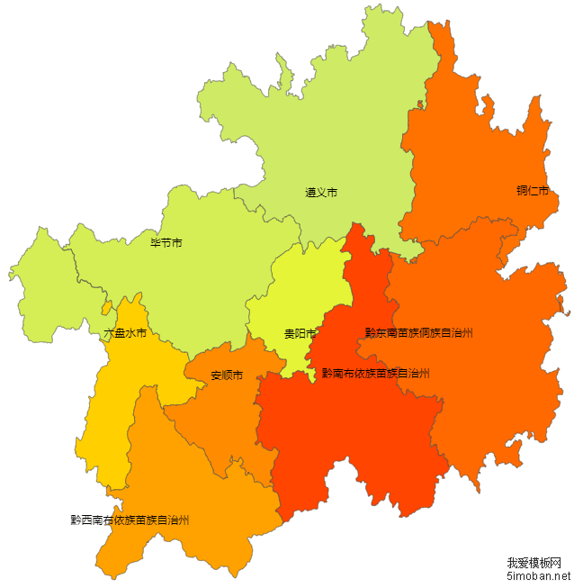 echarts实现贵州省地图（附源码）