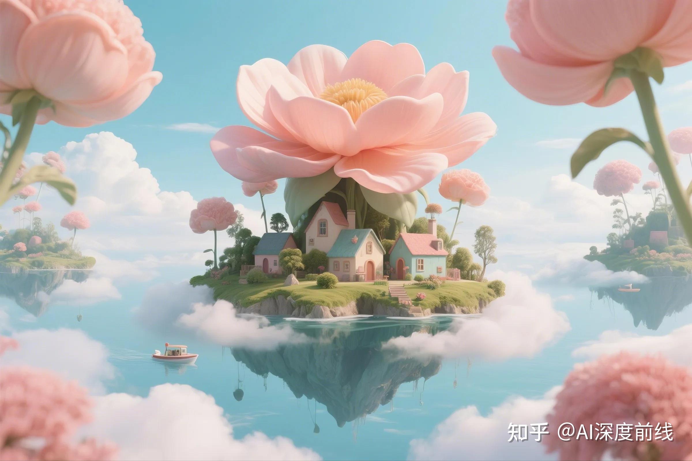 AI绘画之“浮岛乌托邦”模板